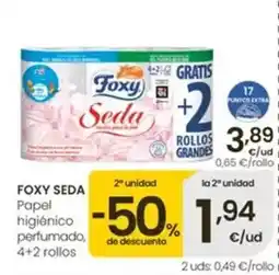 Eroski Foxy - seda papel higienico perfumado oferta