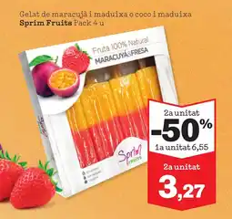 Sorli SPRIM FRUITS Gelat de maracujà i maduixa o coco i maduixa oferta