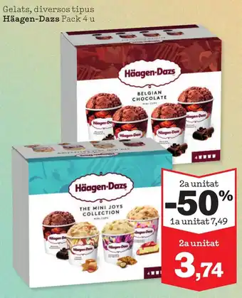 Sorli HAAGEN-DAZS Gelats, diversos tipus oferta
