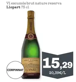 Sorli LLOPART Vi escumós brut nature reserva oferta