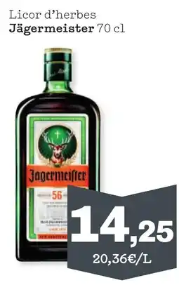 Sorli JAGERMEISTER Licor d'herbes oferta