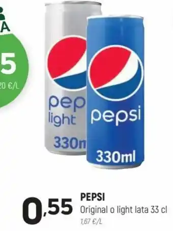 Coviran Pepsi Original o Light Lata 33 cl oferta
