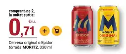 BonpreuEsclat Moritz - cervesa original o epidor torrada oferta