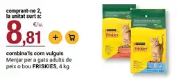 BonpreuEsclat Purina - menjar per a gats adults de peix o bou friskies oferta