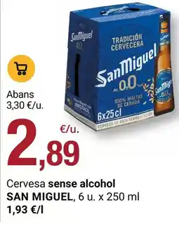 BonpreuEsclat San miguel - cervesa sense alcohol oferta