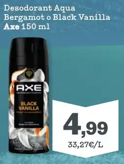 Sorli AXE Desodorant Aqua Bergamot o Black Vanilla oferta
