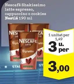 Sorli NESTLE Nescafé Shakissimo latte espresso, cappuccino o cookies oferta