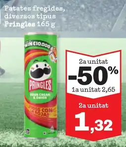 Sorli PRINGLES Patates fregides, diversos tipus oferta