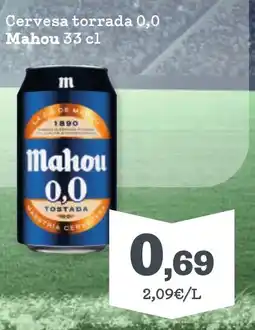 Sorli MAHOU Cervesa torrada 0,0 oferta