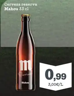 Sorli MAHOU Cervesa reserva oferta