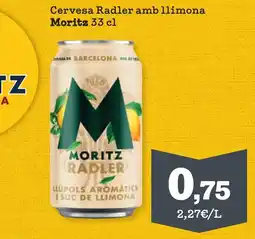 Sorli MORITZ Cervesa Radler amb llimona oferta