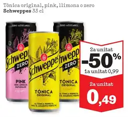 Sorli SCHWEPPES Tònica original, pink, llimona o zero oferta