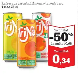 Sorli TRINA Refresc de taronja, llimona o taronja zero oferta