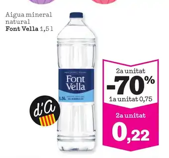 Sorli FONT VELLA Aigua mineral natural oferta