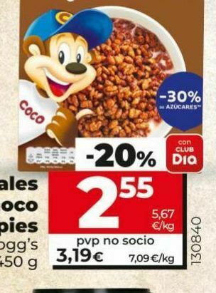 Dia Cereales kellogg's oferta