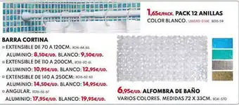 BricoCentro Barra Crotina Alfombra De Baño Pack 12 Anillas oferta