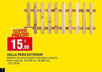 Bricoking Valla Para Exterior oferta