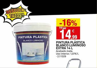 Bricoking Pintura Plàstica Blanco Luminoso Extra oferta