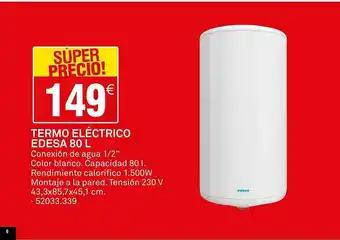 Bricoking Termo Eléctrico Edesa oferta