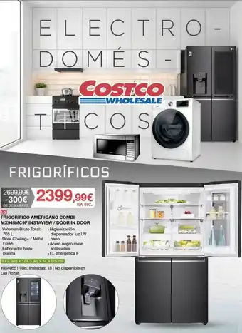 Costco Lg Frigorífico Americano Combi Mx945mc9f Instaview Door In Door oferta