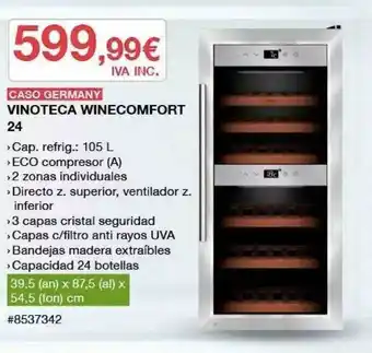 Costco Caso Germany Vinoteca Winecomfort 24 oferta