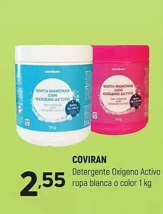 Coviran Coviran Detergente Oxígeno Activo Ropa Blanca O Color 1 Kg oferta