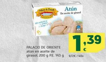 HiperDino Palacio De Oriente Atún En Aceite De Girasol oferta