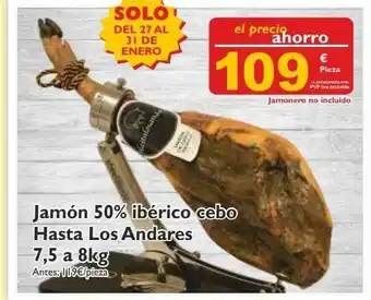 Cash Ecofamilia Jamon 50% Ibérico Cebo Hasta Los Andares oferta