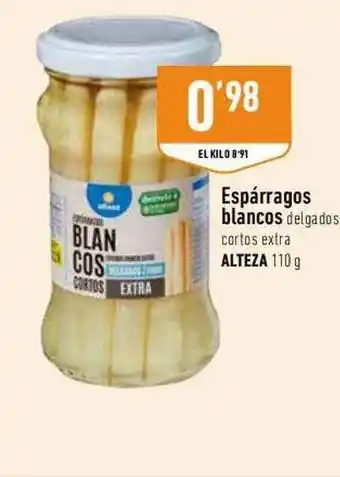 Supermercados Deza Espárragos Blancos Delgados Cortos Extra Alteza oferta