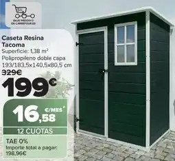 Carrefour Caseta Resina Tacoma oferta
