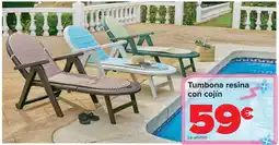 Carrefour Tumbona resina con cojín oferta