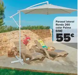Carrefour Parasol lateral Ronda 260 color Palma oferta