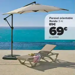 Carrefour Parasol orientable Ronda oferta