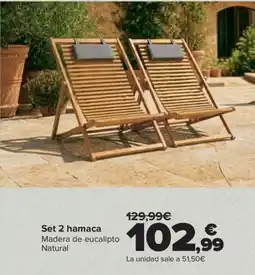 Carrefour Set 2 hamaca oferta