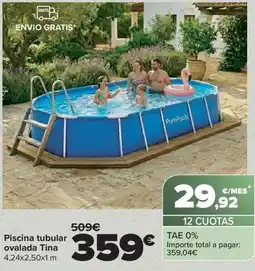 Carrefour Piscina tubular ovalada Tina oferta