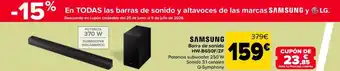 Carrefour SAMSUNG Barra de sonido HW-B650F/ZF oferta