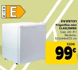 Carrefour INFINITON Frigorífico mini CL42L5WED oferta