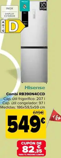 Carrefour HISENSE Combi RB390N4CCD oferta