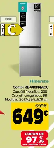 Carrefour HISENSE Combi RB440N4ACC oferta
