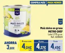 Makro Chef select - maíz dulce en grano oferta