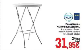Makro Metro professional - mesa plegable oferta