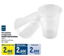 Makro Makro - vaso plástico transparente oferta