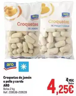 Makro Aro - croquetas de jamón o pollo y cerdo oferta