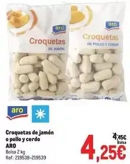 Makro Aro - croquetas de jamón o pollo y cerdo oferta