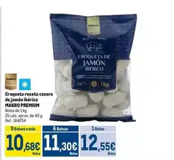 Makro Makro - croqueta receta casera de jamon iberico oferta