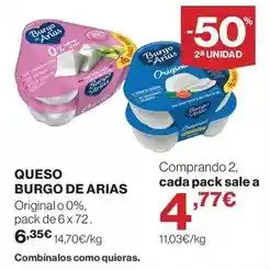 Hipercor Burgo de arias - queso oferta