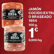 Hipercor Elpozo - jamon cocido extra o braseado oferta