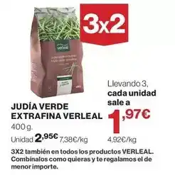 Hipercor Verleal - judia verde extrafina oferta