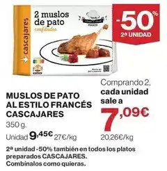 Hipercor Cascajares - muslos de pato al estilo frances oferta