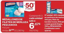 Hipercor Pescanova - medallones de filetes de merluza oferta